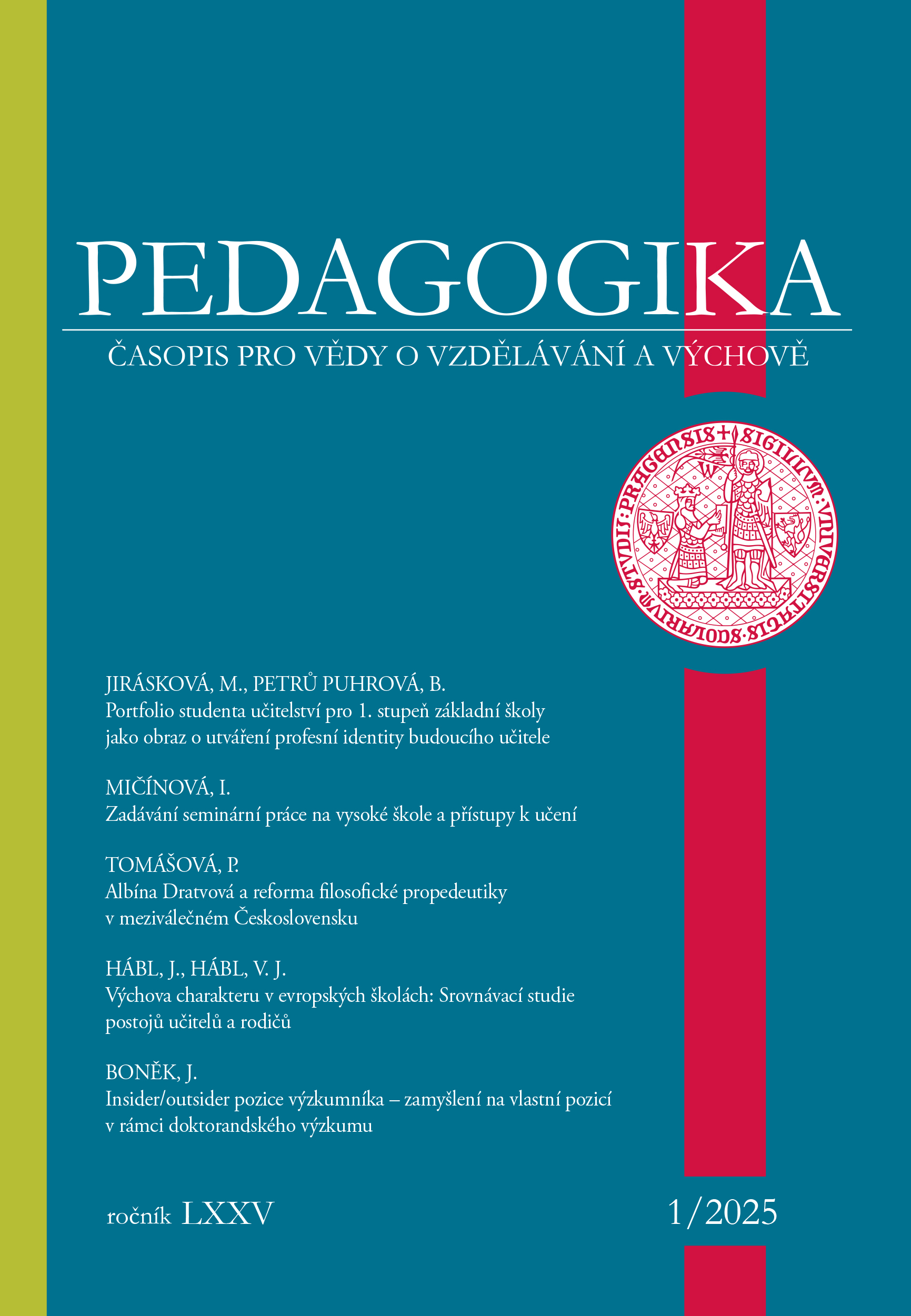 					Náhled Vol 75 No 1 (2025): 1/2025
				